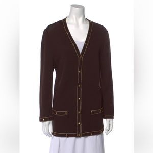 St. John collection cardigan with gold detail